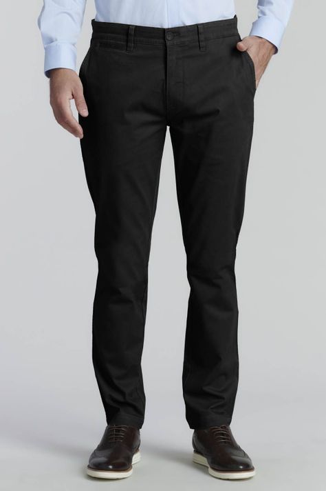 Pantalón Twill Slim /33 Business Black-0