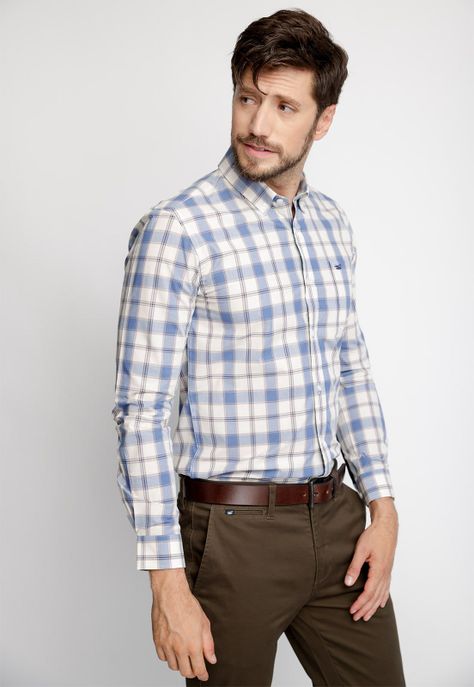 Camisa Checkered Harlem F Blue-0