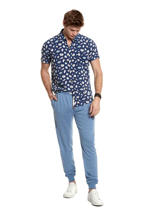 Pantalón De Buzo Maine Lt Blue Melange-1