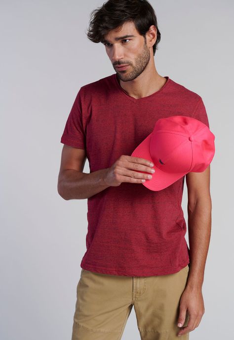 Polera V Neck Alaska Burgundy-4