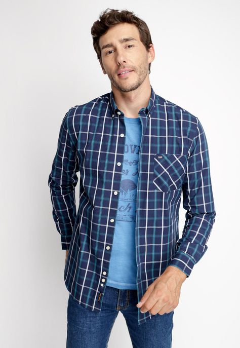 Camisa Checkered Chicago River-0