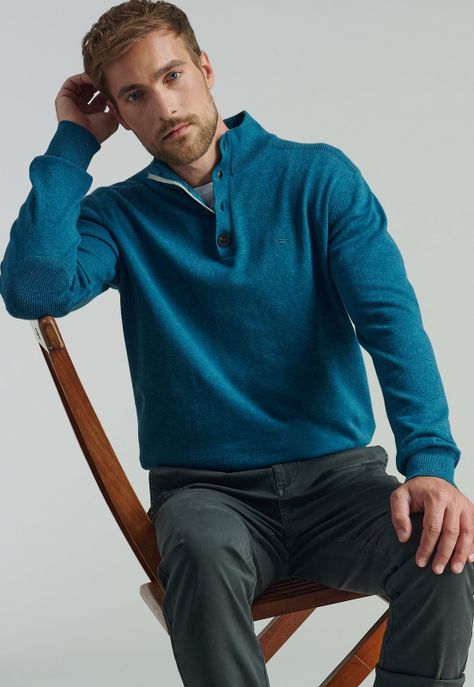 Sweater Bristol F Business Dk River-4