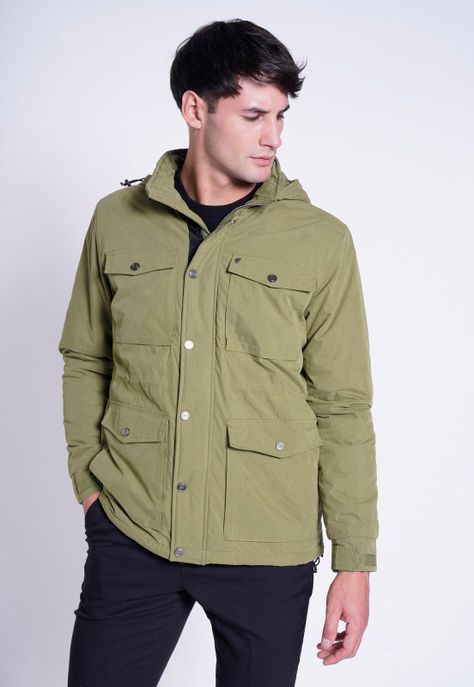 CHAQUETA BOLSIC KHAKI-0