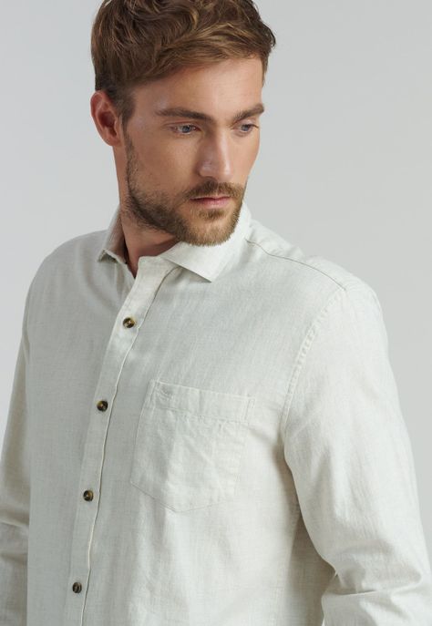 Camisa Weston Fr Ecru Melange-2