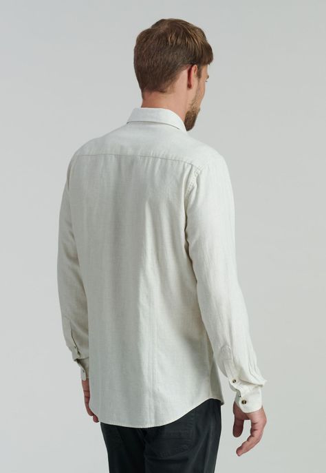 Camisa Weston Fr Ecru Melange-3