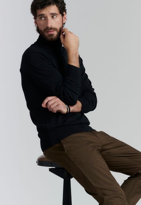 Sweater Turtle Neck F Smart Casual Black-4