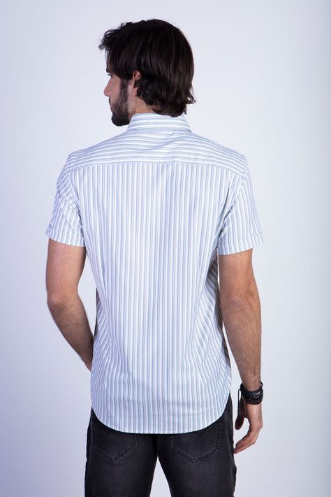 Camisa Listada Lancaster F Green-1