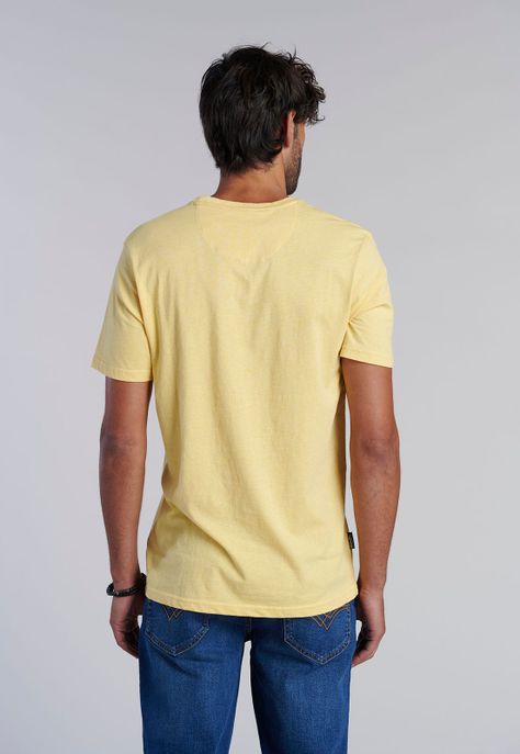 Polera Bolsillo Houston Yellow Melange-3
