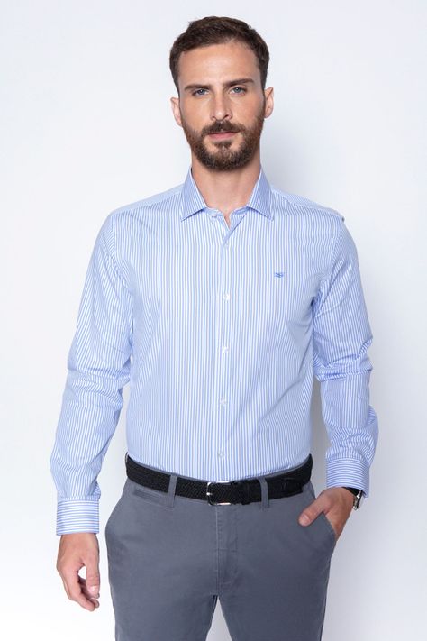 Camisa Striped Silver Sm Sky-0