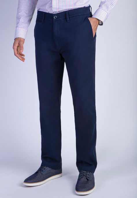 Pantalón Twill Without Pleats L/33 Dk.Blue-0