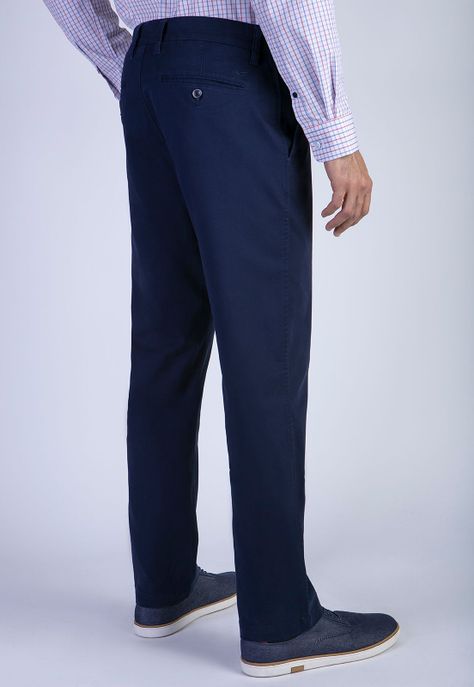 Pantalón Twill Without Pleats L/33 Dk.Blue-1