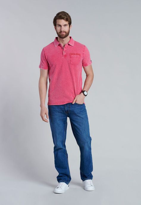 Polera Polo Hawai Dk Coral-1