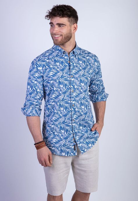 Camisa Estampada Vermont Fj Indigo-0