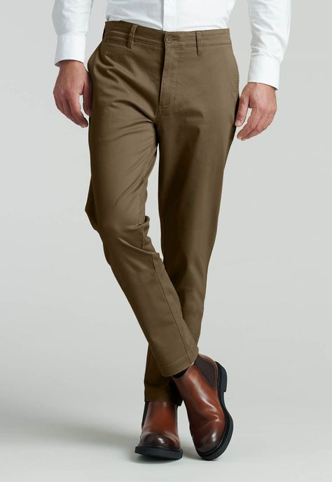 Pantalón Twill Slim /31 Business Camel-0