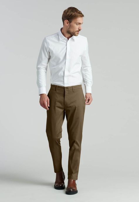 Pantalón Twill Slim /31 Business Camel-1