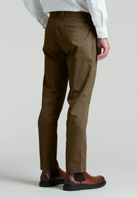 Pantalón Twill Slim /31 Business Camel-3
