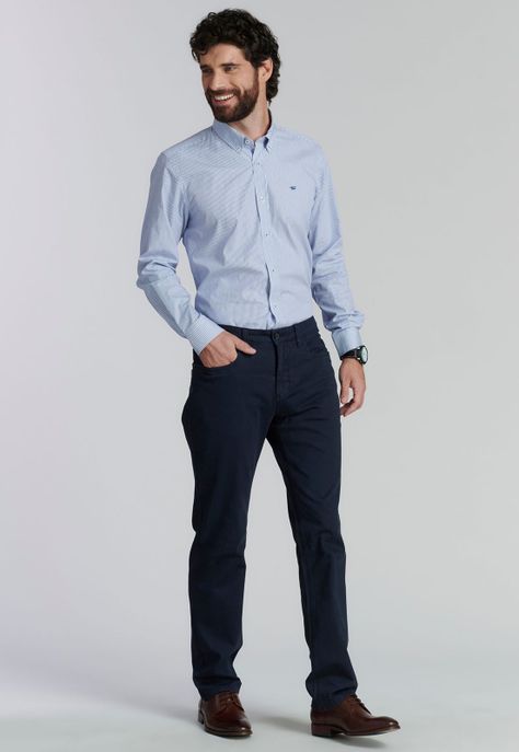 Camisa Chicago Smart Casual Navy-1