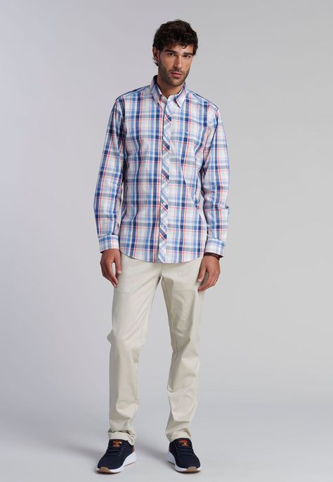 Camisa Check Orlando F Coral-1