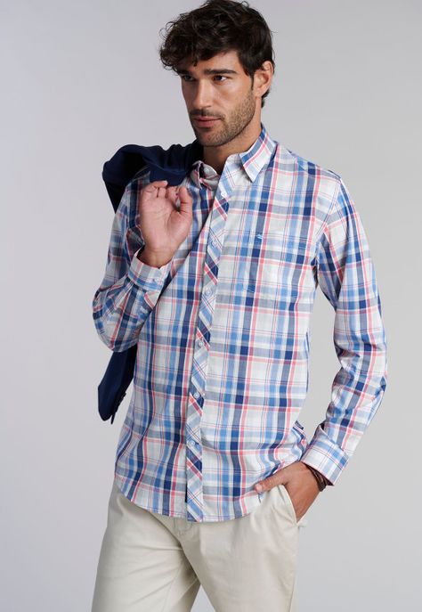Camisa Check Orlando F Coral-4