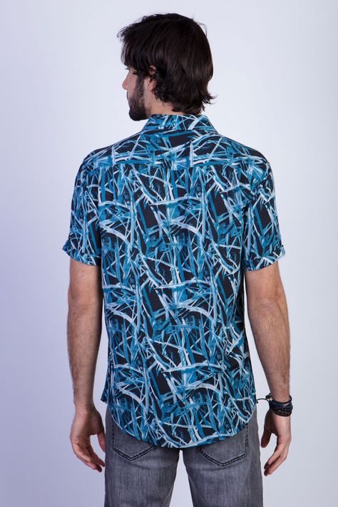 Camisa Estampada Bamboo Fj Blue-1