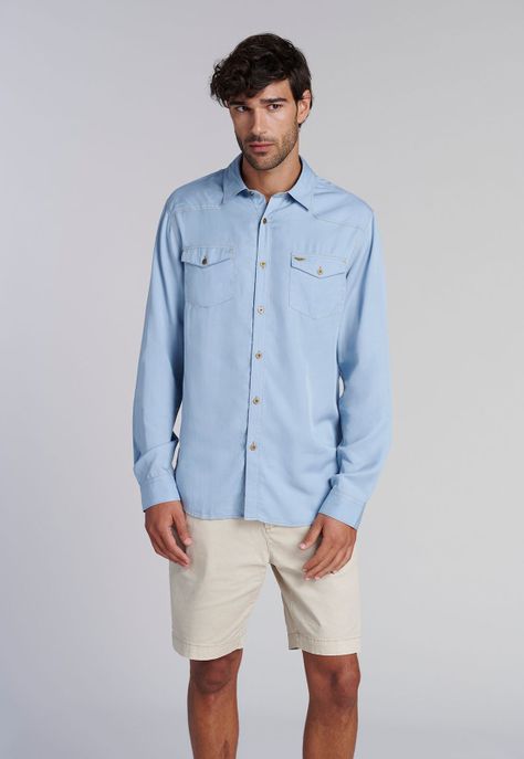 Camisa Tencel Dakota Fj Blue-0