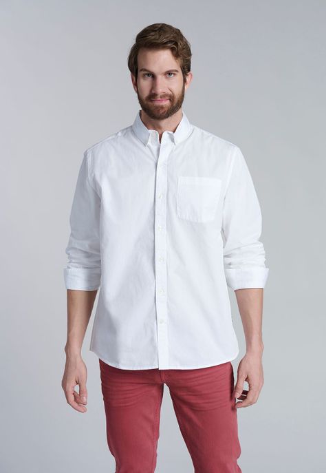 Camisa White Garment Dyed Sport Fj-0