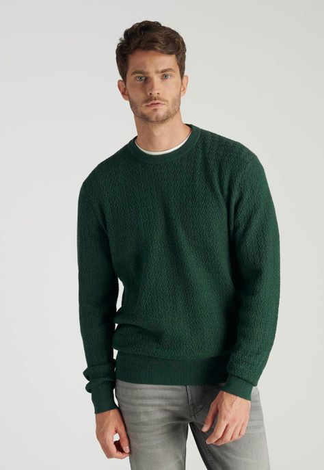 Sweater Leon Heritage Pine Melange-0