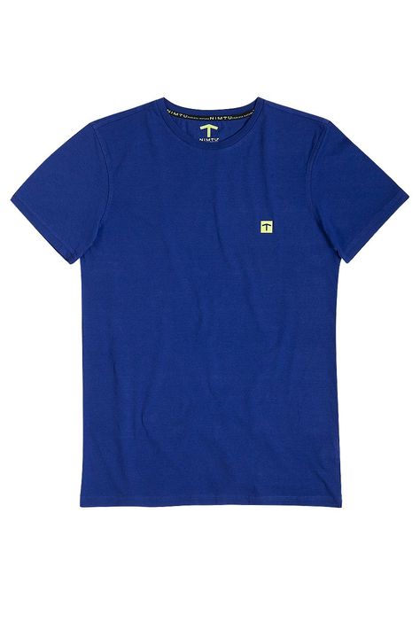 Polera Back Print Hudson Blue-0