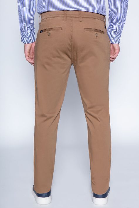 Pantalón Twill Slim /33 Camel-1