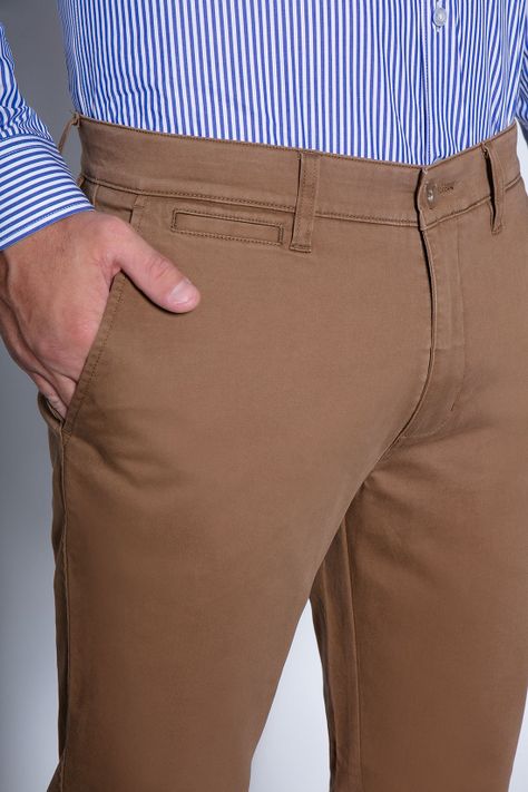 Pantalón Twill Slim /33 Camel-2