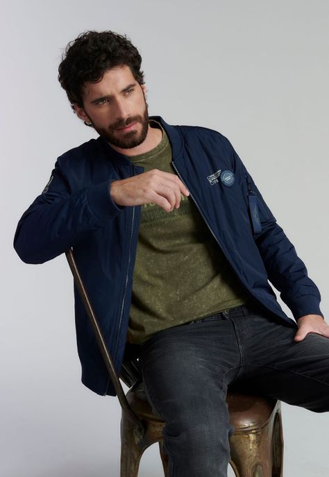 Chaqueta Pilot Fjs Navy-4