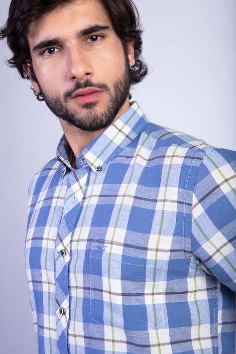 Camisa Checkered Morgan F Blue-3