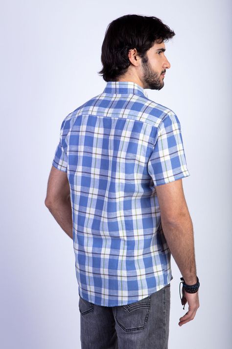 Camisa Checkered Morgan F Blue-1