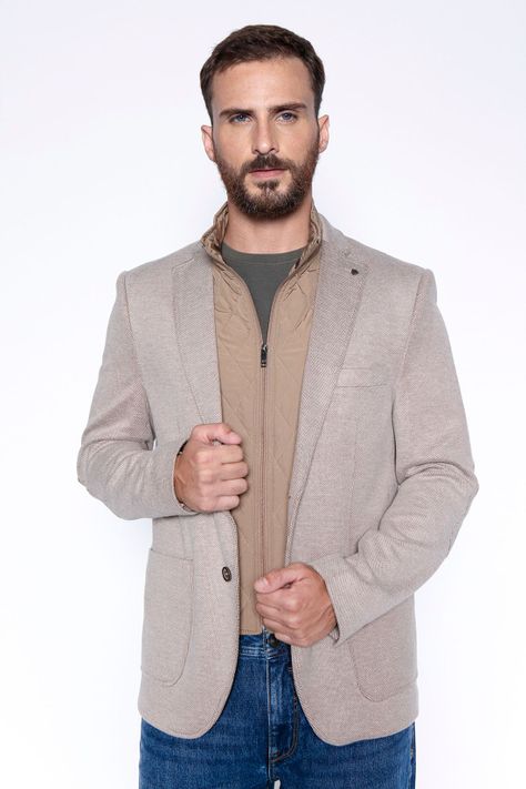 Blazer Knitted Bristol F Beige-0