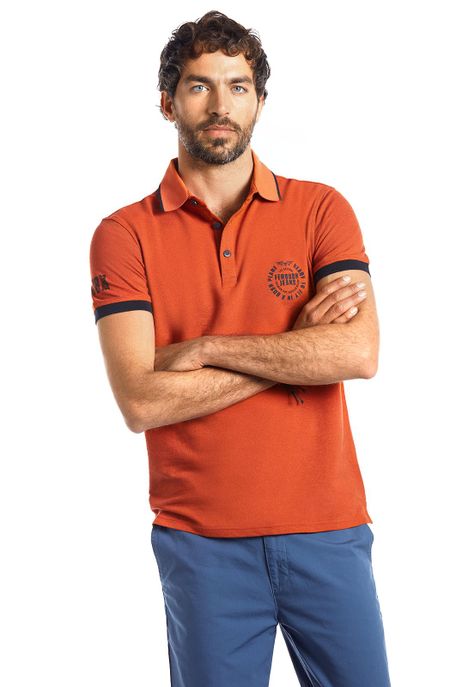 POLERA POLO WYOMING CORAL-0
