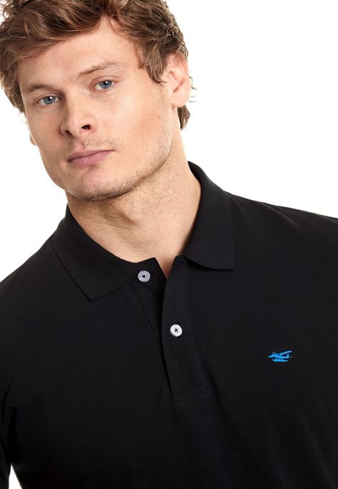 Polera Polo Básica Black-3