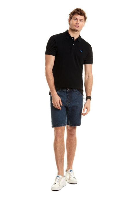Polera Polo Básica Black-1