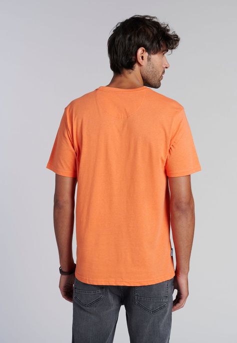 Polera Bolsillo Houston Orange Melange-3