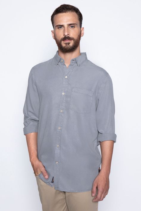 Camisa Lyocell Fj Lt Grey-0