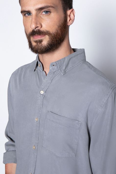 Camisa Lyocell Fj Lt Grey-2