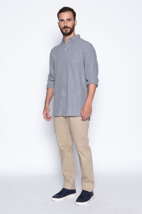 Camisa Lyocell Fj Lt Grey-3