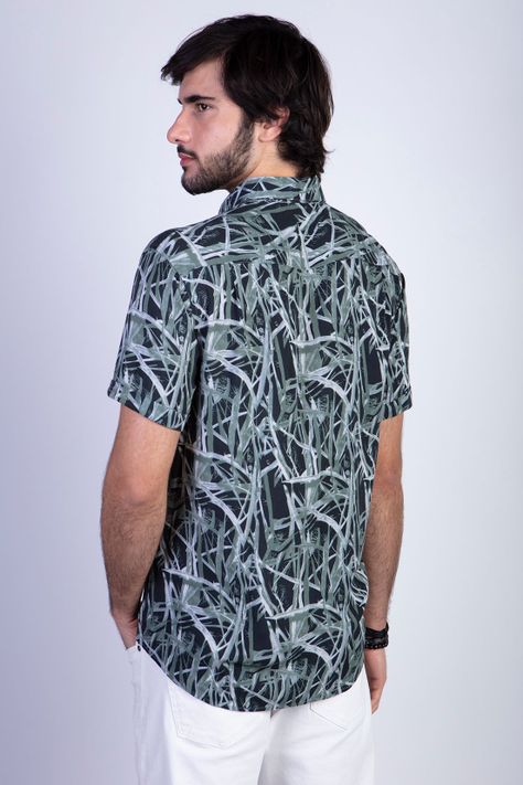 Camisa Estampada Bamboo Fj Green-1