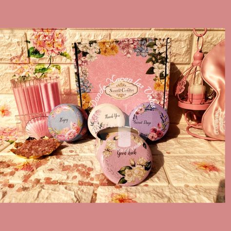 Velas Perfumadas Pack De 4 Con Flores Secas (m21)-2