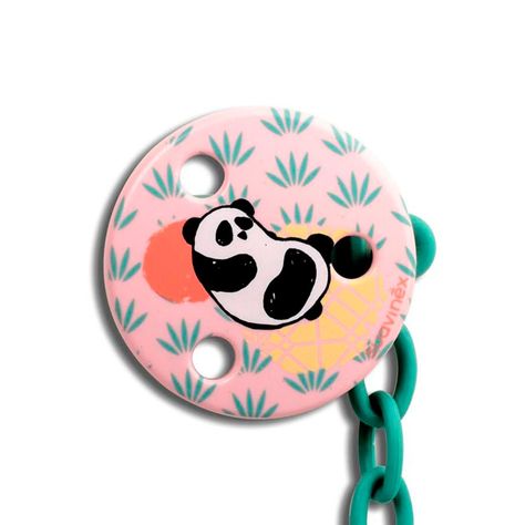 Broche Redondo Panda Rosa-0