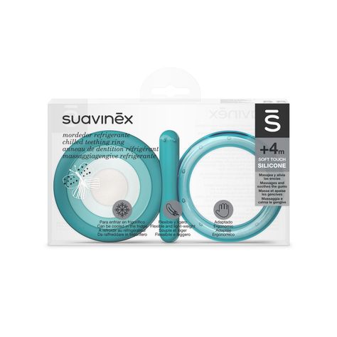 Mordedor Refrigerante de Silicona Etapa 2 +4m con Anillo de Dentición Flexible Azul-1