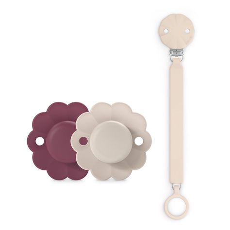 Pack Wonder Chupete 6-18 meses 2 un + Broche Mauve Chalk-0