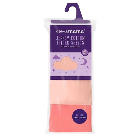 Set de Sábanas Bajeras de Algodón Jersey Coral (2 Pack)-4