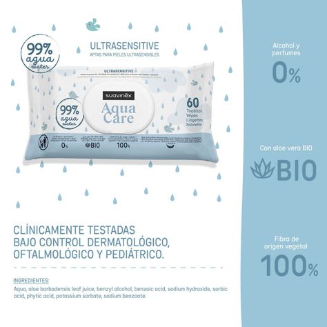 Toallitas Húmedas Aqua Care 60 unidades-1
