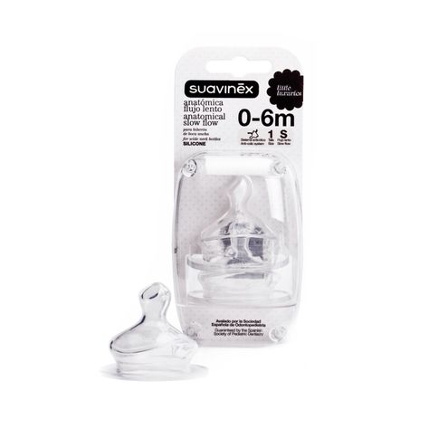 Repuestos de Tetina Anatómica de Silicona Flujo Lento 0/6 meses-0