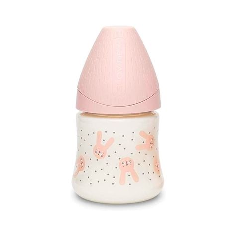 Mamadera Premium Hygge Rosa de 150ml con Tetina Redonda de Silicona Flujo Lento +0 meses-0